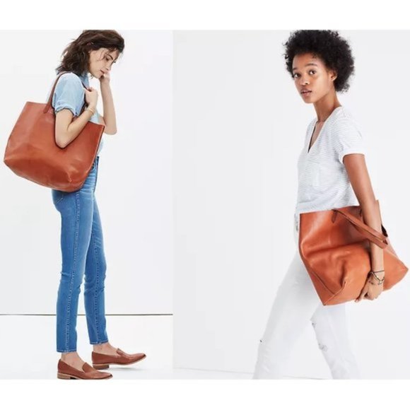 Madewell Handbags - Madewell Signature Transport Tote Leather Tote Bag